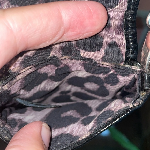 Brighton vintage nylon bag button front sterling silver details - Picture 7 of 10